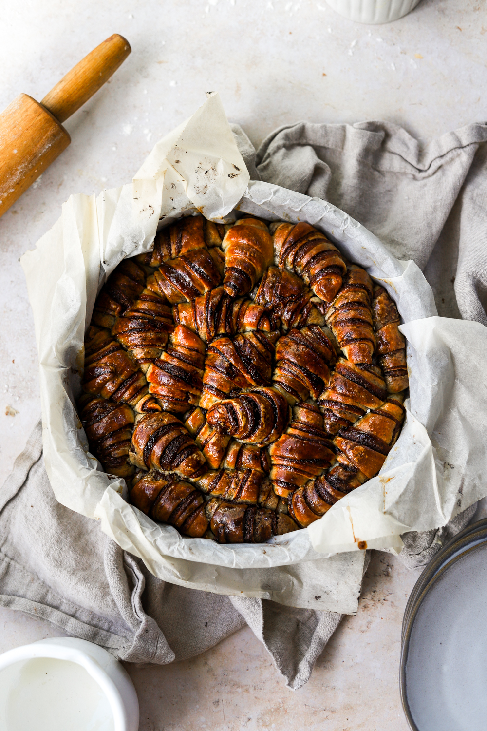 Nutella Rugelach Pull Apart Cake