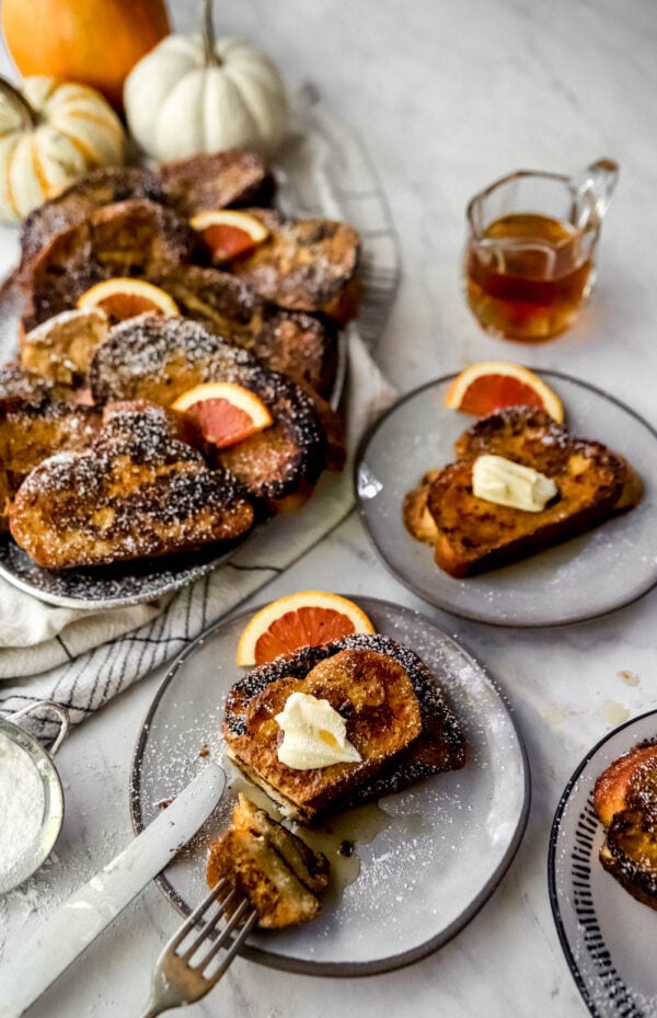 Pumpkin spice Challah French Toast