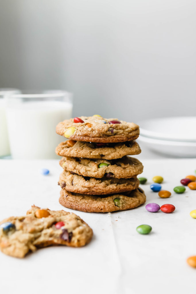 Rainbow M&M Brown Butter Cookies