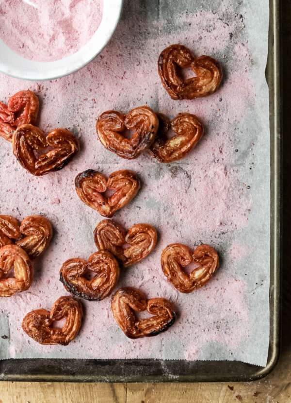 Raspberry Heart Palmiers