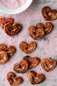 Raspberry Heart Palmiers