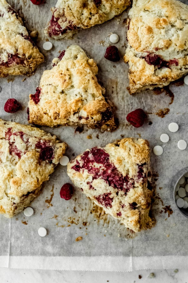 Raspberry White Chocolate Scones